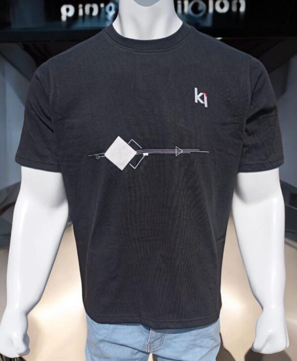 Front printed, Black t-shirt