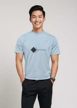Skyblue Printed  Shirt
