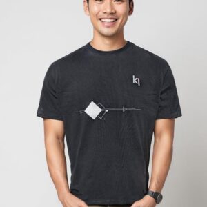 Front printed, Black t-shirt