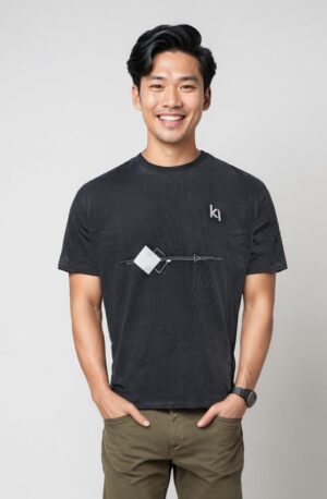 Front printed, Black t-shirt