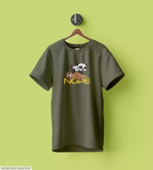 WYPO Premium Quality T-Shirt for  Man for Summer - Round neck, Olive Green