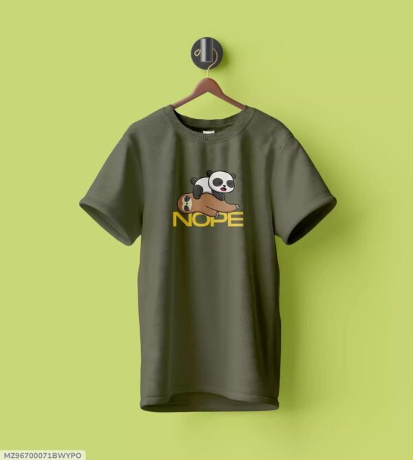 WYPO Premium Quality T-Shirt for  Man for Summer - Round neck, Olive Green